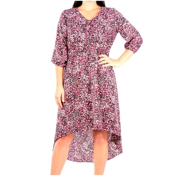 Size 1X 16 PAISLEY PRINT HIGH-LOW DRESS Day/Evening All-Season PLUS SIZE - Picture 3 of 3